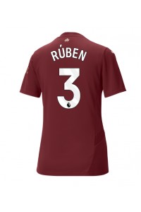 Fotbalové Dres Manchester City Ruben Dias #3 Dámské Třetí Oblečení 2024-25 Krátký Rukáv